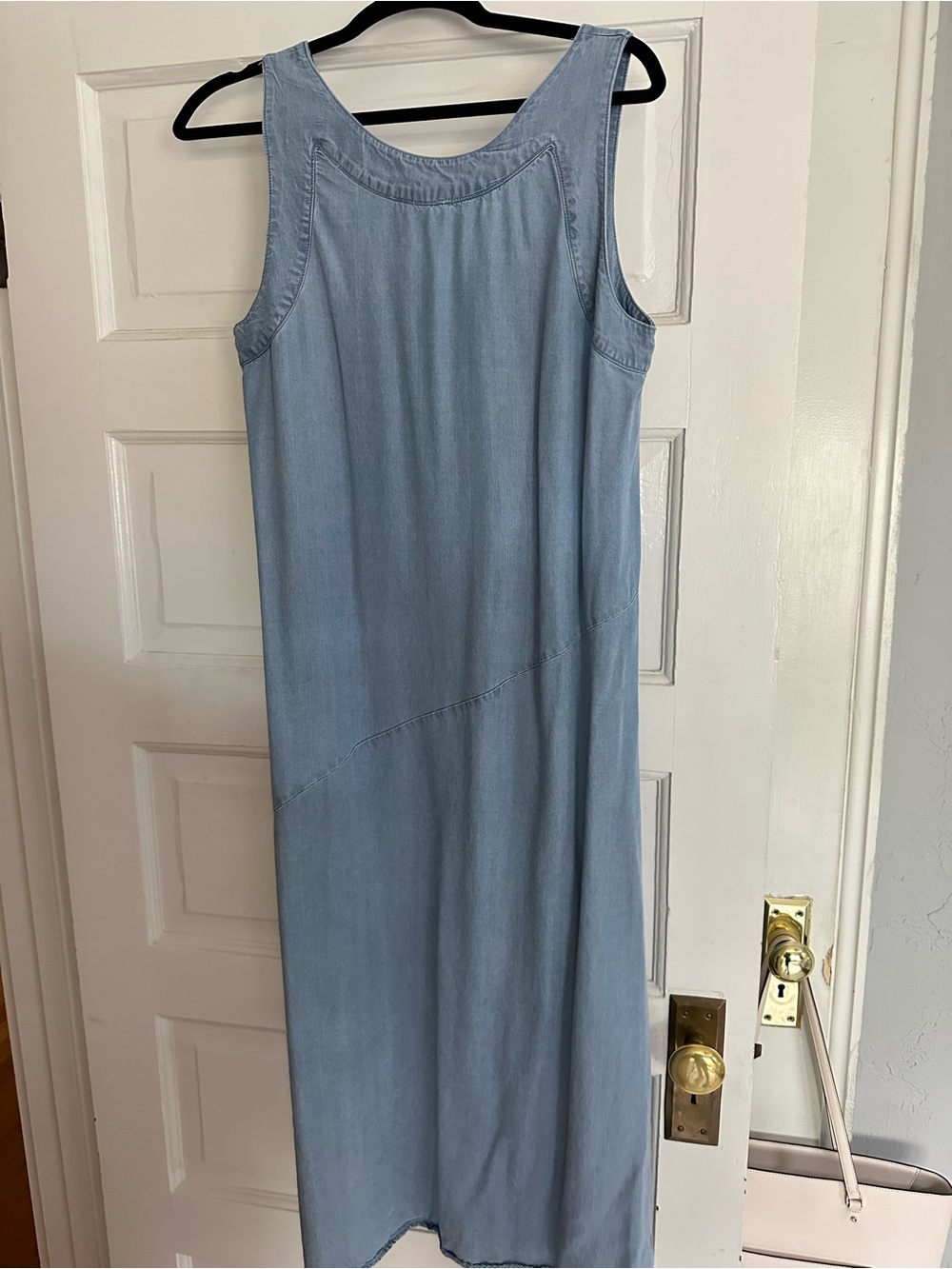 DKNY Light Denim Sleeveless V-Neck Maxi Dress - Picture 2 of 5